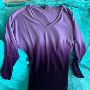 Very cute ombré purple express sweater